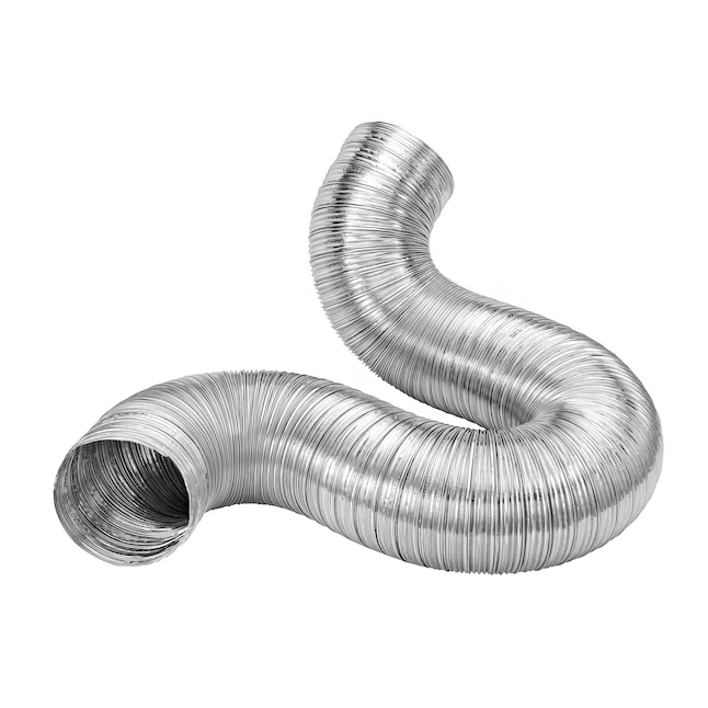 Lambro Rigiflex Semi-Rigid Silver Flexible Duct for Electric and Gas Clothes Dryer Installation