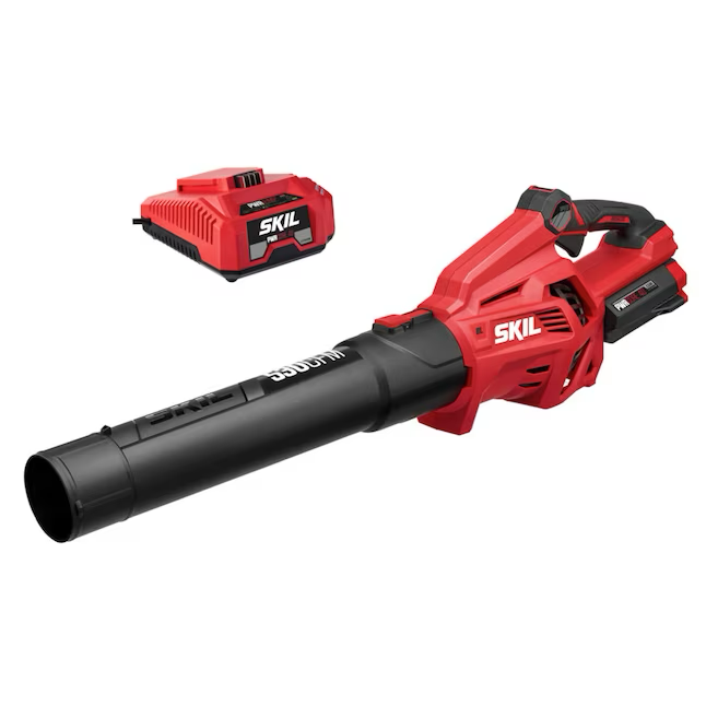 SKIL PWR CORE Soplador de hojas portátil con batería de 40 voltios, 530 CFM, 120 MPH, 2,5 Ah (batería y cargador incluidos)