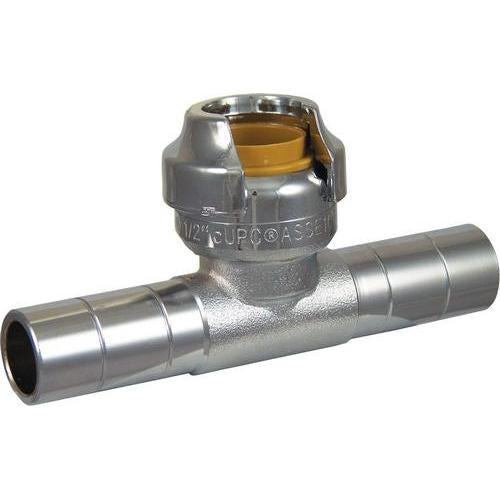 SharkBite 1/2 in. CTS x 1/2 in. CTS x 1/2 in. Dual Tee Stop Valve Adapter