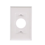 Eaton 1-Gang Midsize White Polycarbonate Indoor Round Wall Plate