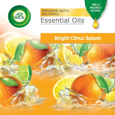 Air Wick Scented Oil Air Freshener, Bright Citrus (9-Pack)