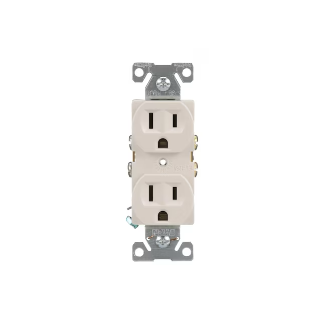 Eaton 15-Amp 125-volt Commercial Duplex Outlet, Light Almond