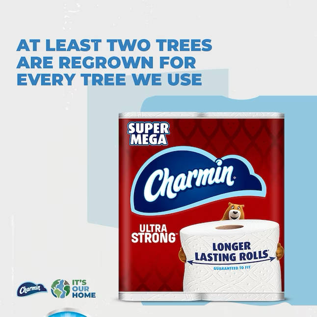 Charmin Ultra Strong Super Mega 12er-Pack 2-lagiges Toilettenpapier