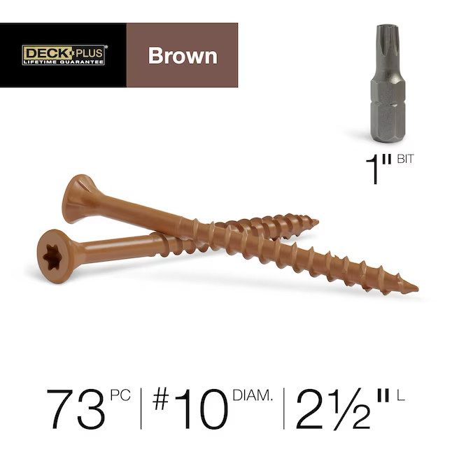 Deck Plus #10 x 3-in Wood To Wood Deck Screws (73-Per Box)