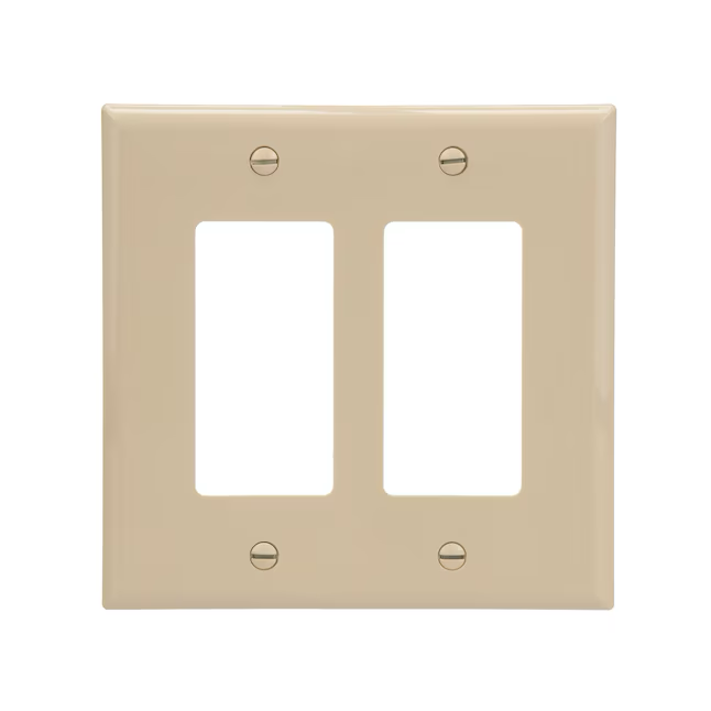 Eaton - Placa de pared decorativa para interiores, tamaño mediano, de policarbonato, color marfil, 2 unidades