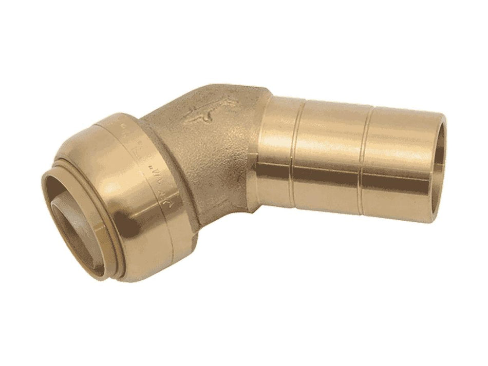 SharkBite 1/2 in. x 1/2 in. Brass Push 45° Street Elbow