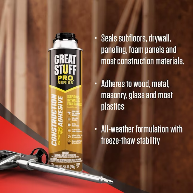 GREAT STUFF PRO Off-white Interior/Exterior Construction Adhesive (26.5-fl oz)