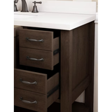 Allen + Roth Kingscote 48-in Espresso Undermount Single Sink Bathroom Vanity with White Engineered Stone Top