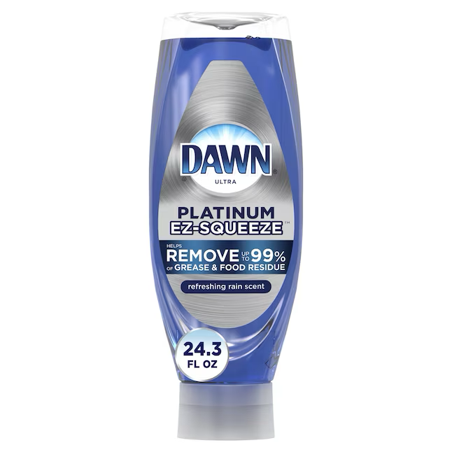 Dawn Platinum EZ-SQUEEZE Jabón refrescante para platos tipo lluvia de 24.3 oz