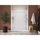 Sterling Medley 34-in W x 34-in D x 72.45-in H White 2-Piece Alcove Shower Side Wall Panel