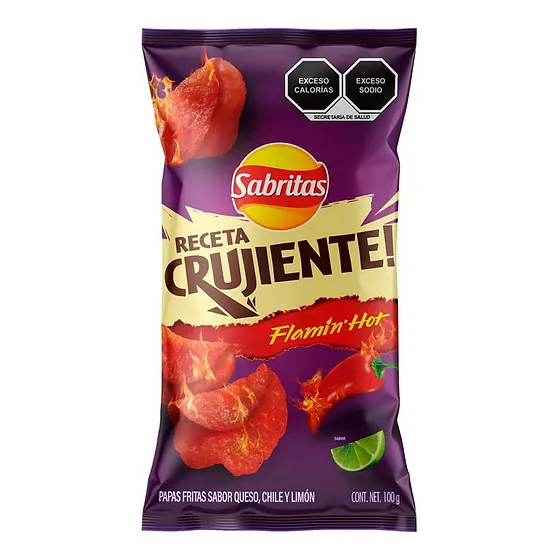 Sabritas Receta Crujiente Flamin Hot Chips (160 G)