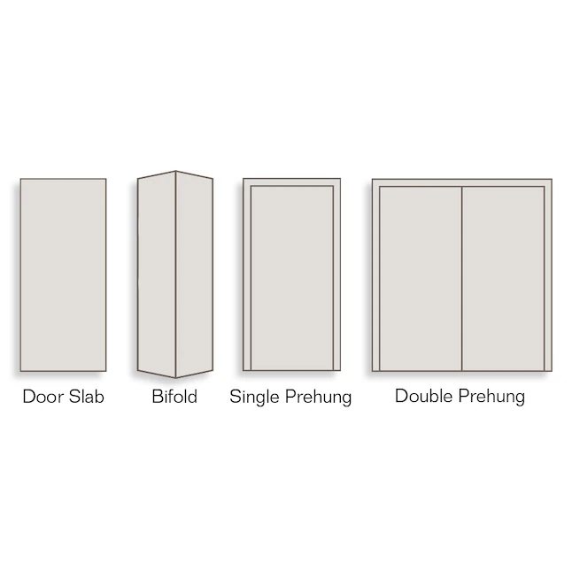 RELIABILT 30-in x 80-in Flush Hollow Core Primed Hardboard Left Hand Inswing Single Prehung Interior Door