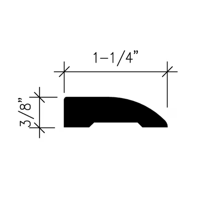 Inteplast Group Building Products 3/8-in x 1-1/4-in x 7-ft Finished Polystyrene Stop