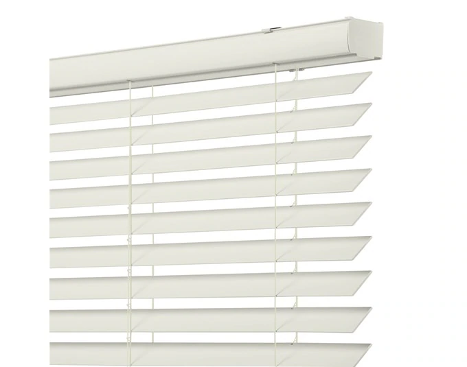 2" White Cordless Faux Wood Mini Blinds (31" x 72")