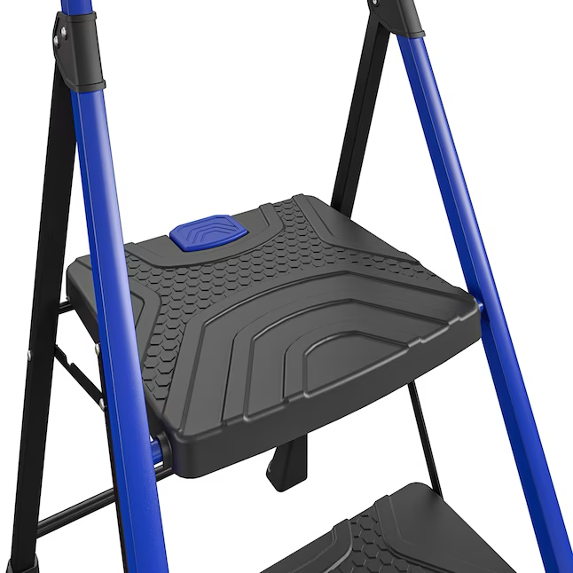 Kobalt 2-Step 300-lb Capacity Black Steel Foldable Step Stool