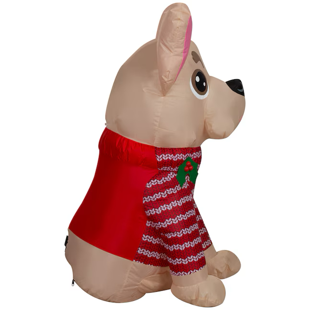 Holiday Living 3.5-ft LED French Bulldog Christmas Inflatable