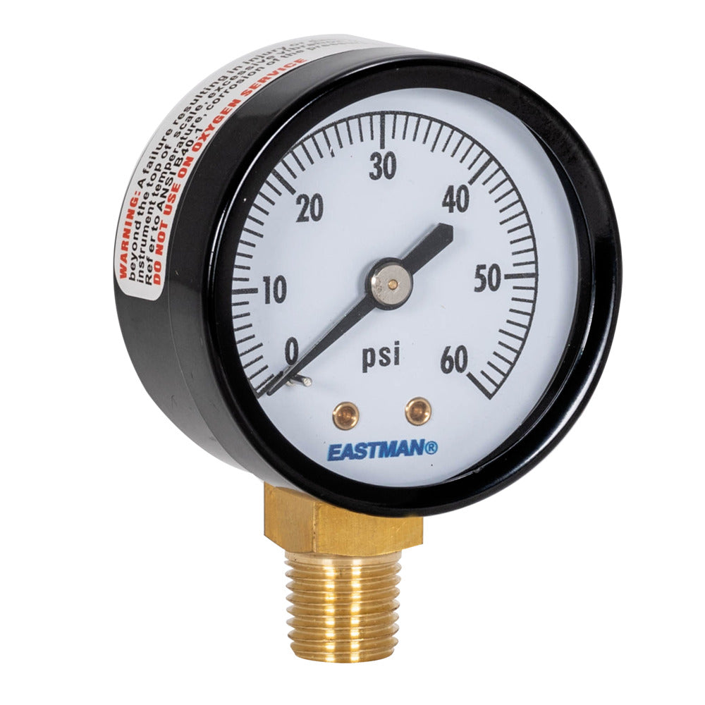 Pressure Test Gauge – 2″ Face – 60 PSI