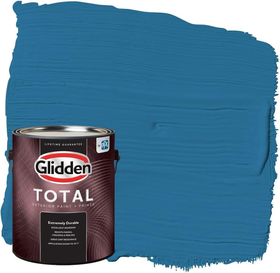 Glidden Total Außenfarbe und Grundierung, seidenmatt, Blue Oasis