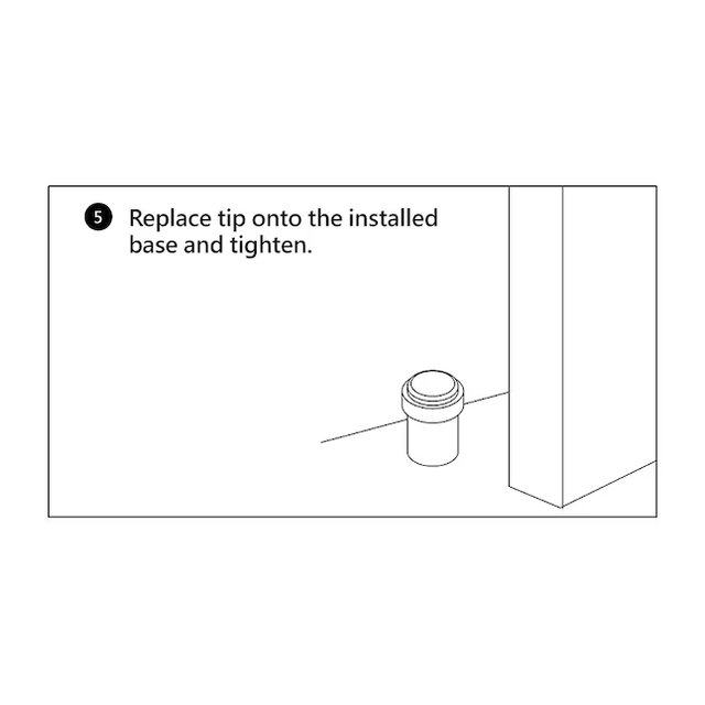 RELIABILT 1-1/2-Zoll-Türstopper mit Wandschutz, schwarz