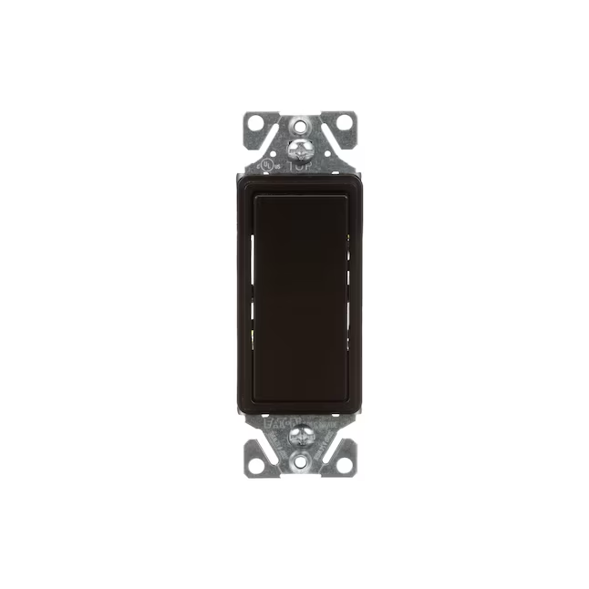 Eaton 15-Amp 3-Way Rocker Light Switch, Brown