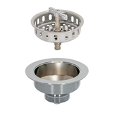 EZ-FLO 4-in Polished Chrome Brass Rust Resistant Strainer with Lock Mount Included