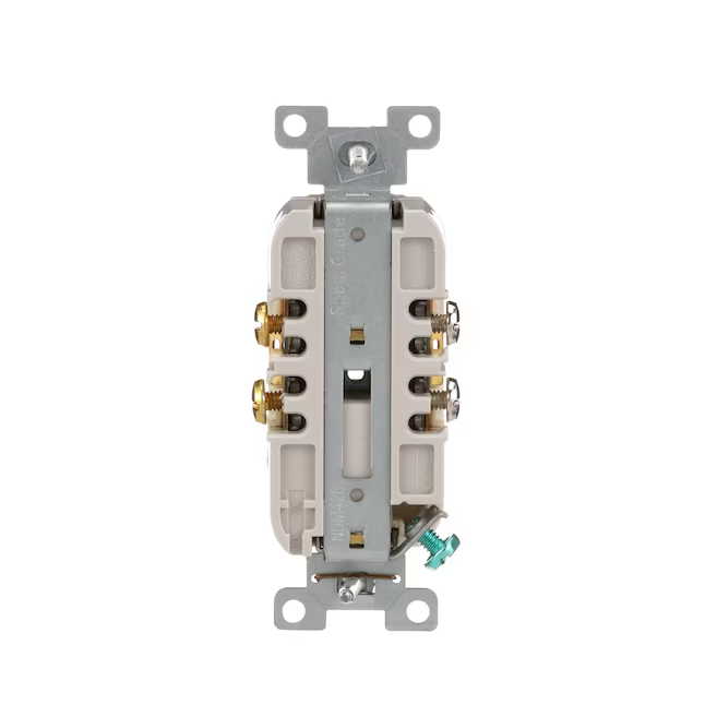 Eaton Arrow Hart 15 Ampere 125 Volt manipulationssichere Doppelsteckdose für Wohn- und Gewerbegebäude, helle Mandel