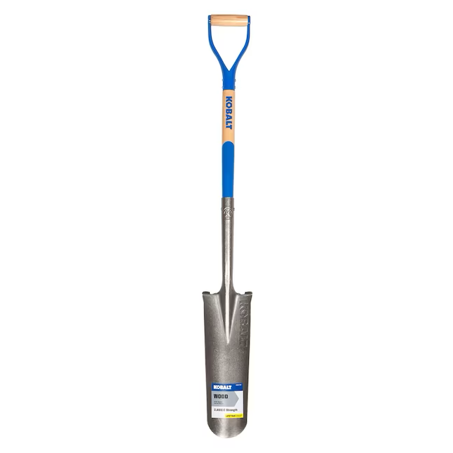 Kobalt 32.5-in Wood D-Handle Drain Spade