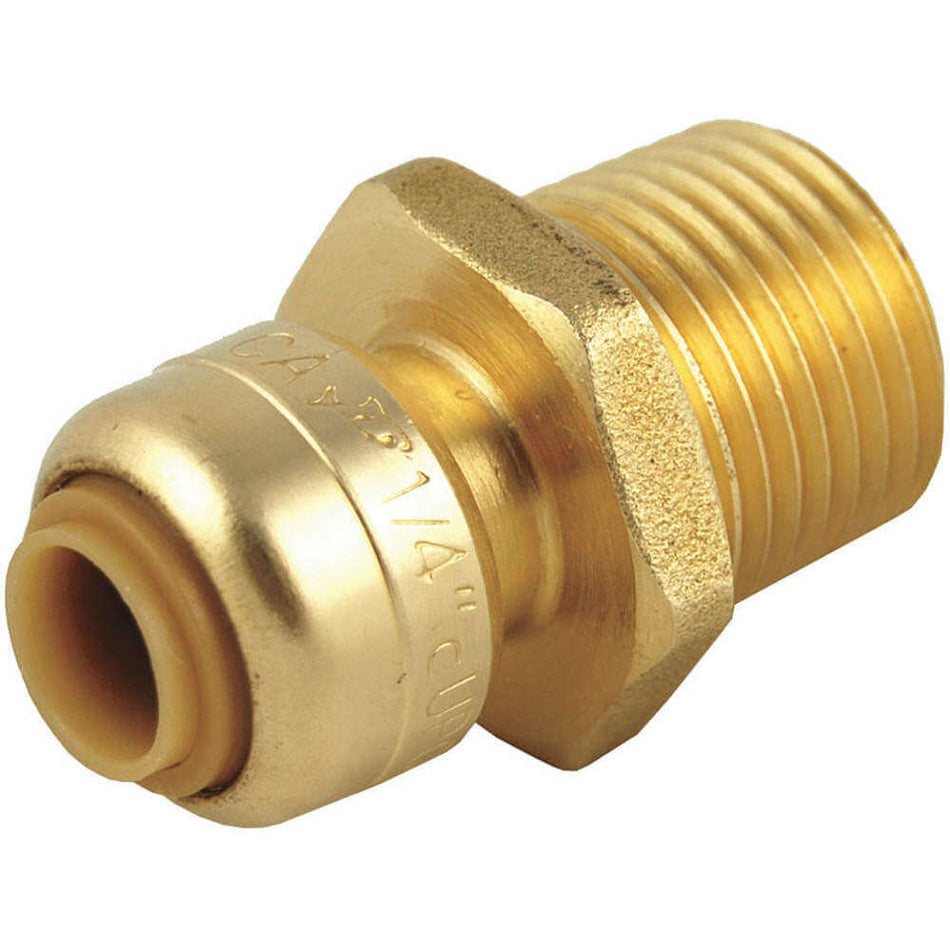 SharkBite 1/4 in. x 1/2 in. MNPT Brass Push Male Adapter