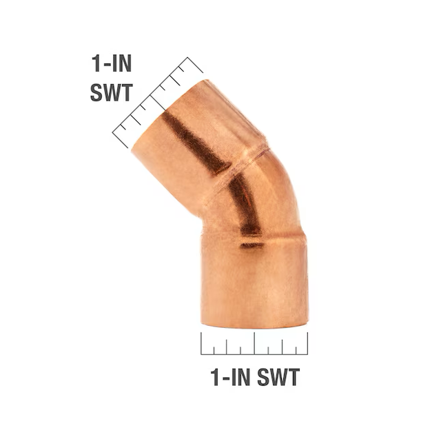 Streamline 1-in 45-Degree Copper Elbow