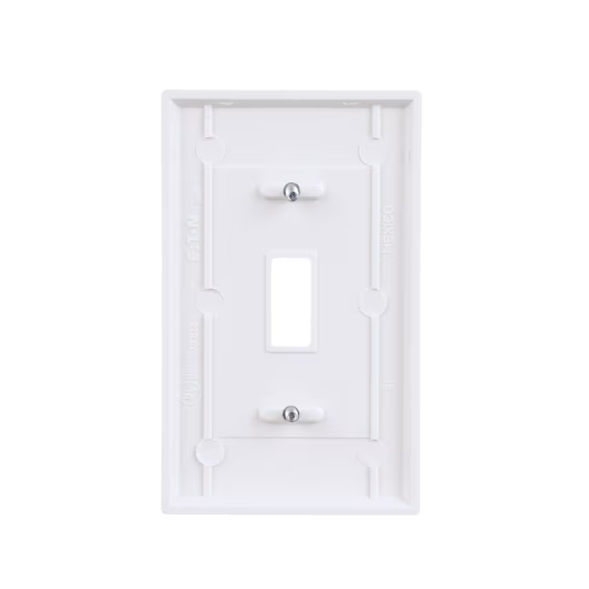 Eaton 1-Gang Standard Size White Plastic Indoor Toggle Wall Plate (10-Pack)