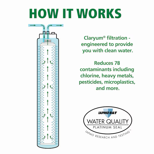 A.O. Smith Advanced Direct Connect Single-stage Carbon Block Under Sink Water Filtration System