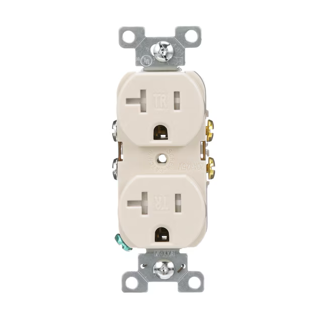 Eaton Arrow Hart 20-Amp 125-volt Tamper Resistant Residential/Commercial Duplex Outlet, Light Almond