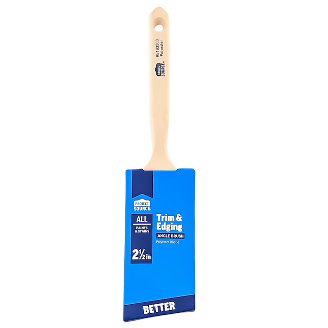 Project Source Better All Paints and Stains 2-1/2-in Reusable Polyester Angle Paint Brush (Trim Brush)