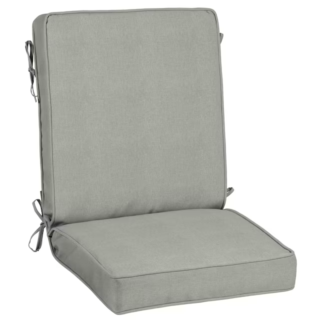 Origin 21 20-in x 20-in Gray Solid Patio Chair Cushion