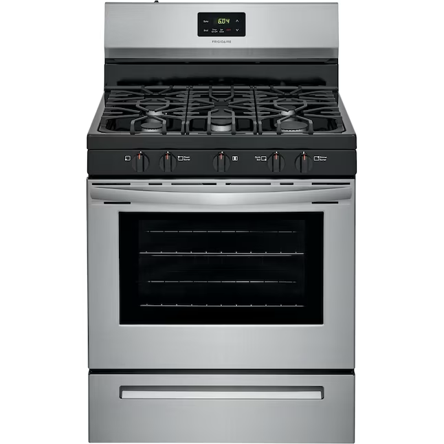 Frigidaire 30-in 5 Burners 5-cu ft Freestanding Natural Gas Range (Fingerprint Resistant Stainless Steel)