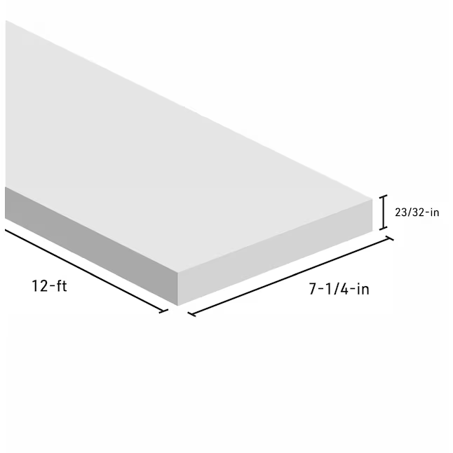 RELIABILT 1-in x 8-in x 12-ft Primed Spruce Pine Fir Board