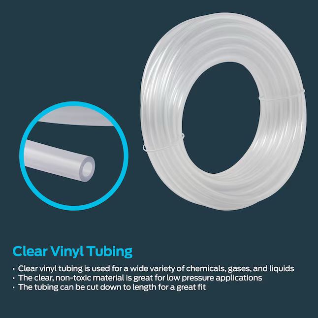 EZ-FLO 3/16-in ID x 20-ft PVC Clear Vinyl Tubing