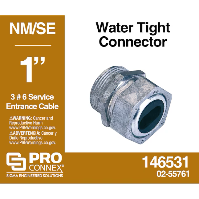 Sigma ProConnex 1-in Die Cast Zinc Sealing Connector Conduit Fittings