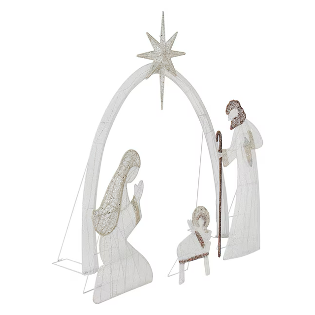 Holiday Living 4-ft LED Holy Family Nativity 4-piece Set Decoration