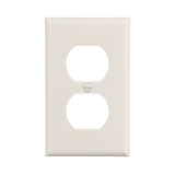 Eaton 1-Gang Standard Size Light Almond Plastic Indoor Duplex Wall Plate (10-Pack)