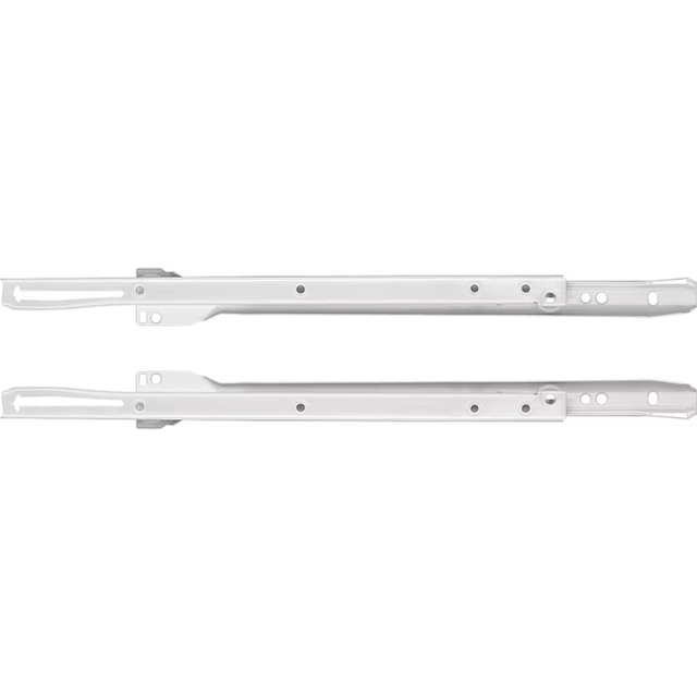 RELIABILT 12-in 3/4 Extension Self-closing Bottom Mount European 50-lb Load Capacity White Drawer Slide 1-Pair (2-Pieces)