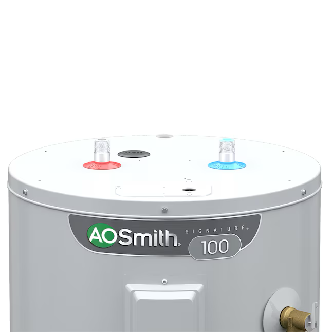 AO Smith Signature 100 Calentador de agua eléctrico de doble elemento, 50 galones, garantía corta de 6 años, 4500 vatios