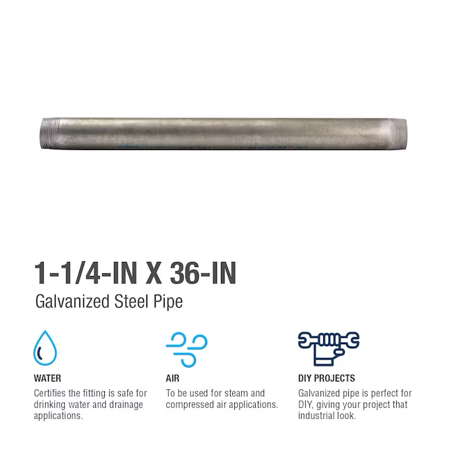 Southland 1-1/4-in x 36-in Galvanized Pipe