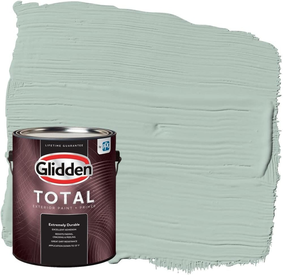 Glidden Total Exterior Paint &amp; Primer semibrillante, Aquamarine Dream