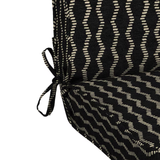 Origin 21 Cojín para silla de patio con respaldo alto de jacquard Helix negro de 20 x 20 pulgadas