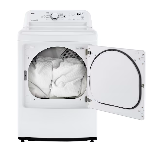 LG 7.3-cu ft Electric Dryer (White) ENERGY STAR