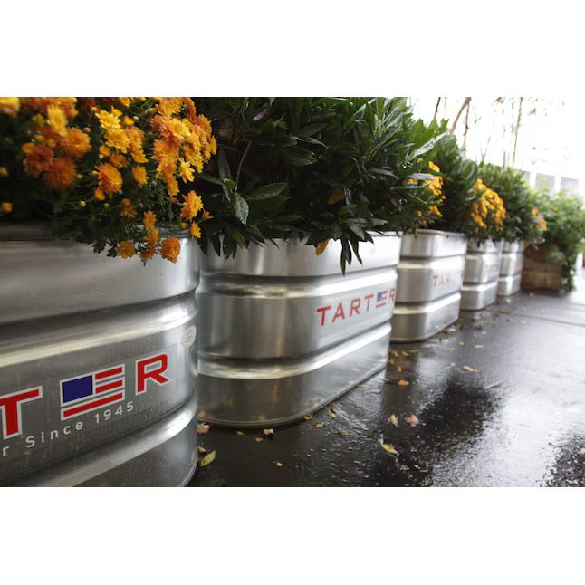 Tarter 170-Gallons Galvanized Steel Water Trough Galvanized Steel Stock Tank