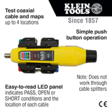 Medidor especializado comprobador de cables coaxiales Klein Tools Coax Explorer