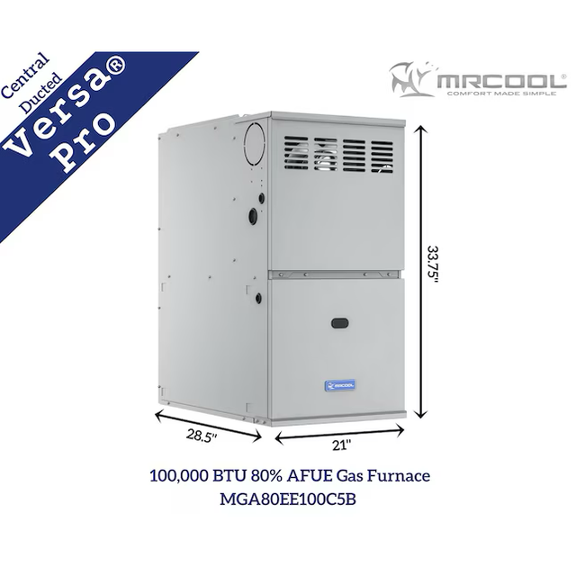 MRCOOL 100000-Max Input Natural Gas 80-Percentage Multi-Positional 2-Stage Forced Air Furnace