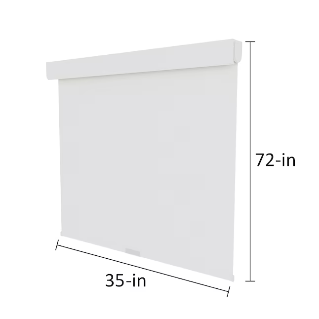 allen + roth 31-in x 72-in White Room Darkening Cordless Roller Shade